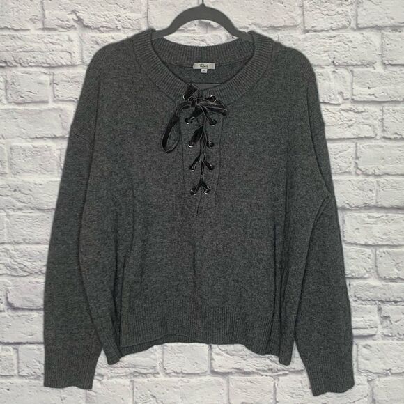 Rails Cashmere Wool Blend Olivia Lace Up Sweater C32 - Picture 6 of 14